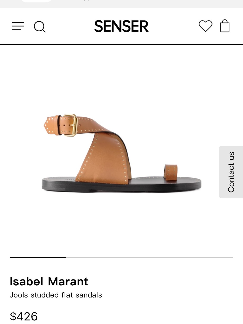 Isabel Marant Tan Leather Studded Flat Sandals